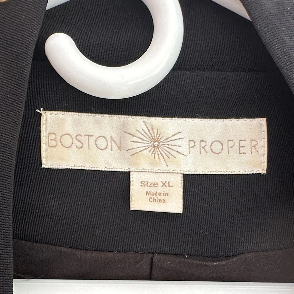 Boston Proper Black Blazer with Gold Accents - Picture 2 of 3